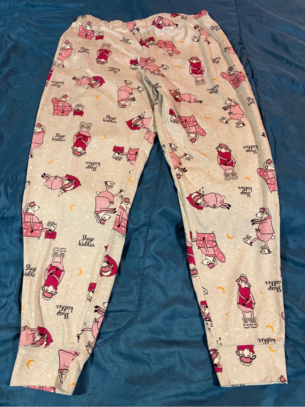 Secret Treasures Pink and Cream Sheep Walker Kids Pajama Bottoms
